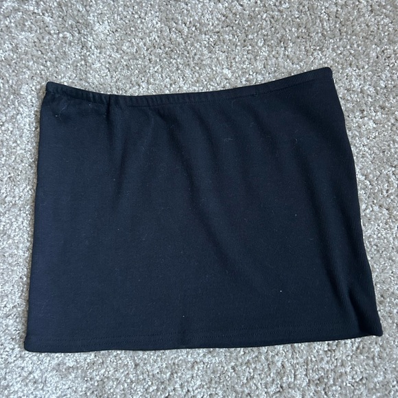 Perfectwhitetee Black Ribbed Blondie Tube Top - Picture 4 of 7